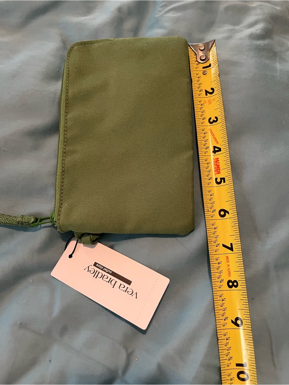 New Vera Bradley Olive Green Zip Wallet